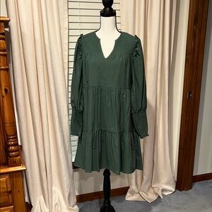 Tuckernuck Pomander Place Ceci Mini Dress in Jaguar Green